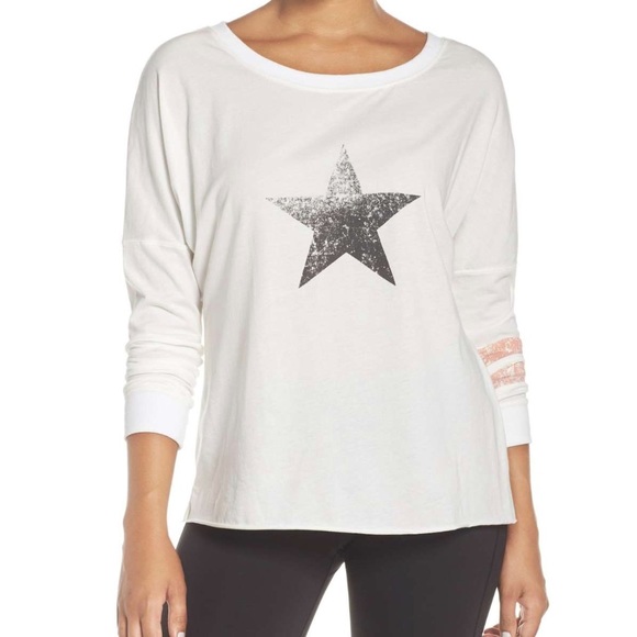FREE PEOPLE Oversized Long Sleeve Tee NWT - Picture 3 of 5